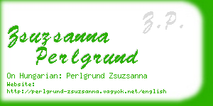 zsuzsanna perlgrund business card